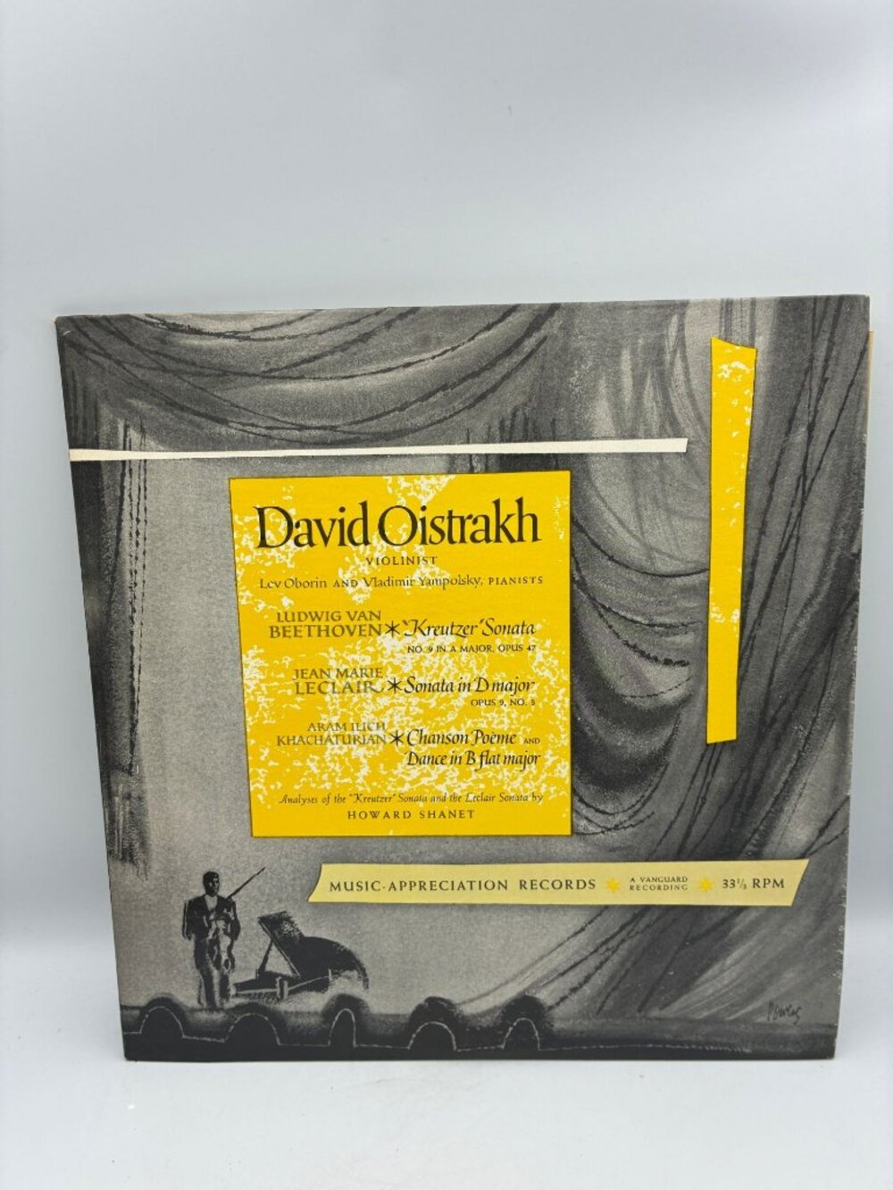 David Oistrakh Violinist Beethoven Kreutzer Sonata Vanguard LP MAR 572 Classical